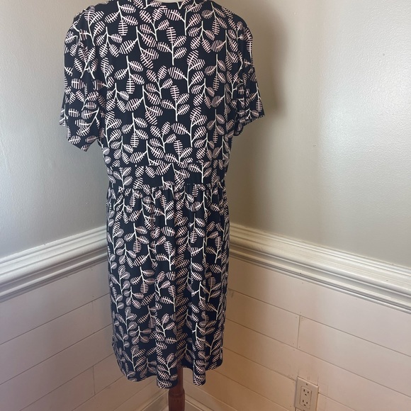 Kasper Leaf Print Dress PXL FREE SHIP - Picture 3 of 5